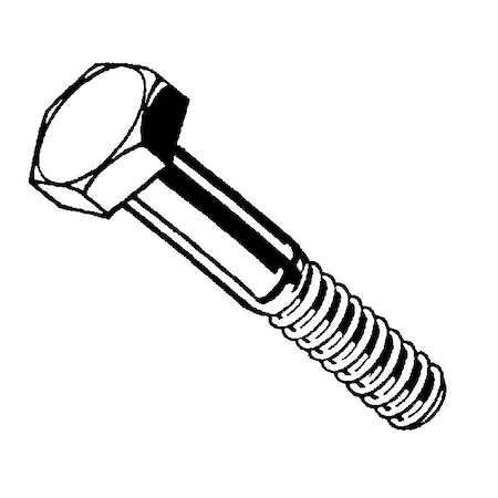 1/4-20 Hex Head Cap Screw, Black E-Coat Steel, 3 In L, 5 PK